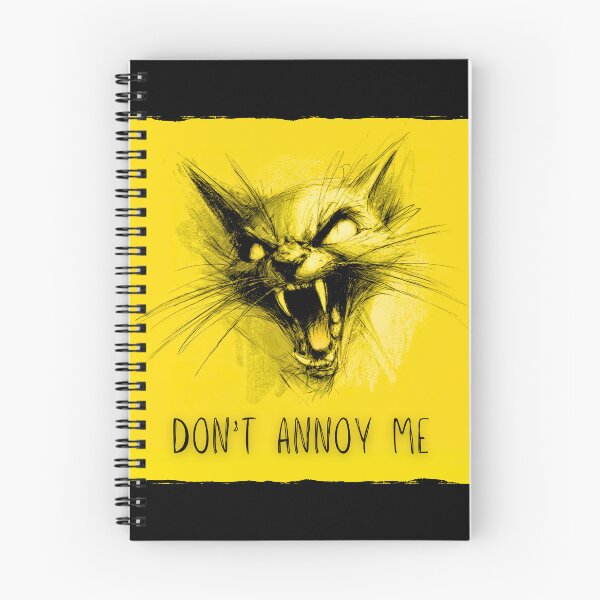 Item preview, Don't annoy me, yellow artwork with angry cat designed and sold by silent-violin.