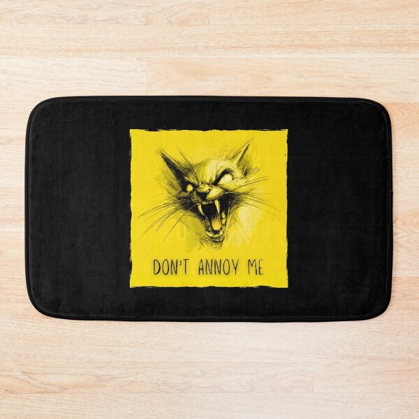 Item preview, Don't annoy me, yellow artwork with angry cat designed and sold by silent-violin.