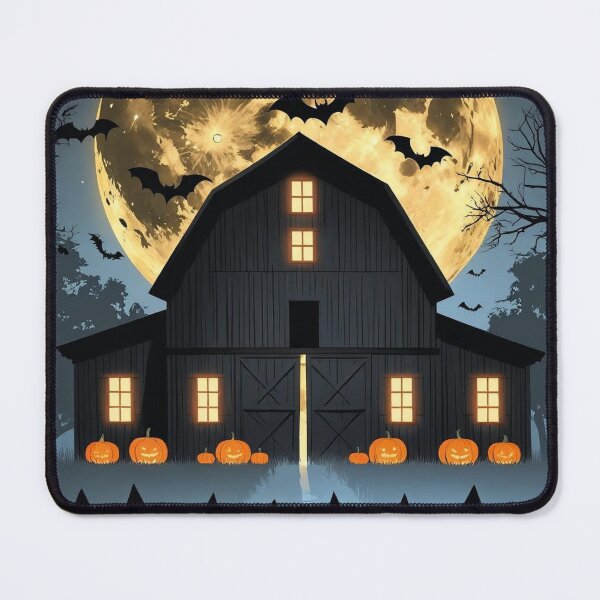 Item preview, Moonlit Barn Silhouettes – Cottagecore Halloween Night designed and sold by Deezyned.