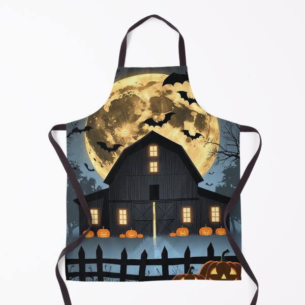Item preview, Moonlit Barn Silhouettes – Cottagecore Halloween Night designed and sold by Deezyned.