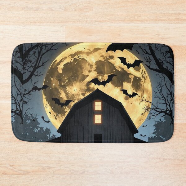 Item preview, Moonlit Barn Silhouettes – Cottagecore Halloween Night designed and sold by Deezyned.