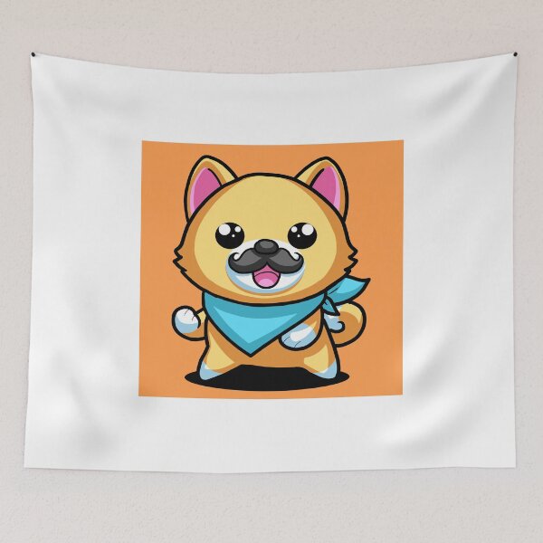 Item preview, Chibi Shiba Inu Mascot with Moustache designed and sold by AirForceTuan.