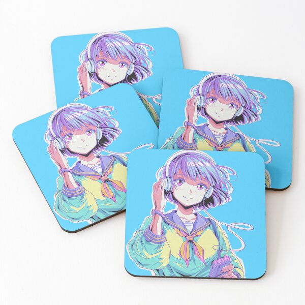 Item preview, City Pop Vibes – Retro 80s Anime Schoolgirl Listening to Music designed and sold by AirForceTuan.