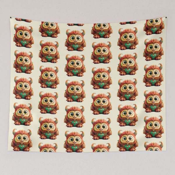 Item preview, My Cuddly Monster, Friendly Fun, Cute Friend designed and sold by CharlottePlaceArt.