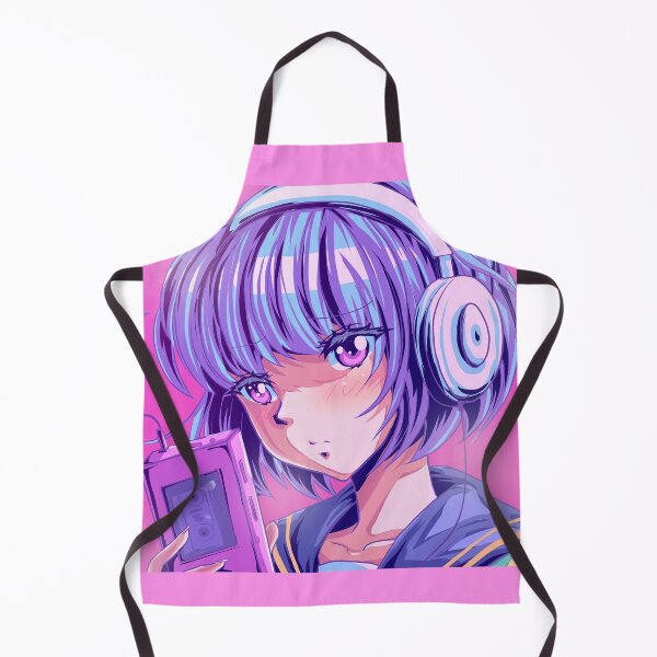 Item preview, 90s Anime Girl Listening to Walkman – Retro 80s City Pop Aesthetic designed and sold by AirForceTuan.