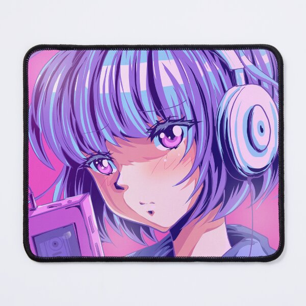 Item preview, 90s Anime Girl Listening to Walkman – Retro 80s City Pop Aesthetic designed and sold by AirForceTuan.