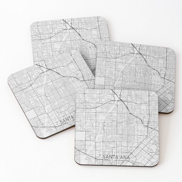 Item preview, Santa Ana City Map of California, USA - Light designed and sold by deMAP.