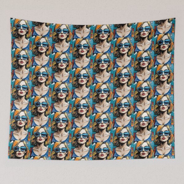 Item preview, Sunny Girl with Shades, Sunny Girl wearing Sunglasses, Sunspecs, Sunnies designed and sold by CharlottePlaceArt.