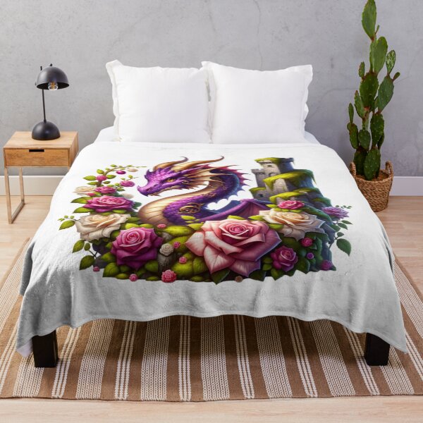 Item preview, Mystical Dragon and Roses designed and sold by Eiwaprints.