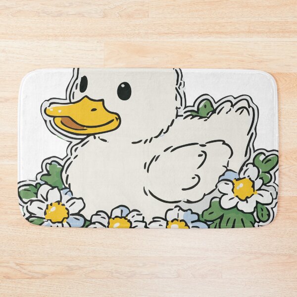 Item preview, Cartoon Duck Surrounded By Blossoms designed and sold by AGraphic11.