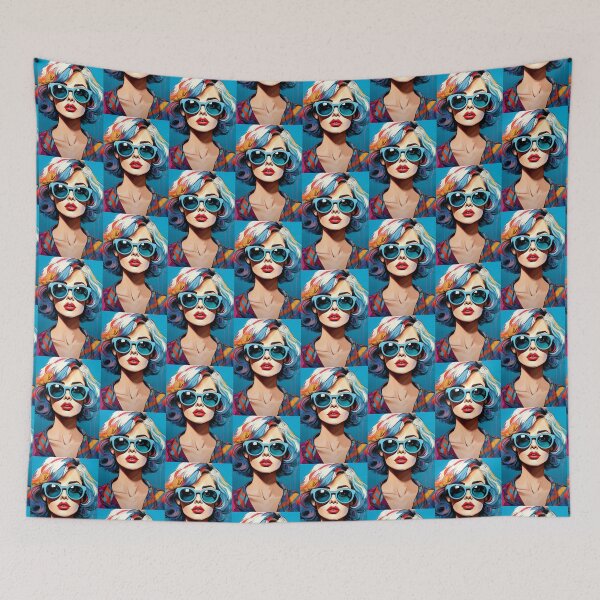 Item preview, Sunny Girl with Shades, Sunny Girl wearing Sunglasses, Sunspecs, Sunnies designed and sold by CharlottePlaceArt.