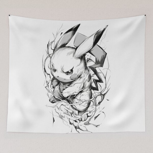 Item preview, Thunder Rage – Battle-Ready Pikachu Sketch designed and sold by Dyan4.