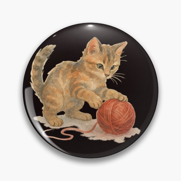 Item preview, “Bundle of Joy: Watercolor Cat at Play” designed and sold by Tadeusz1.