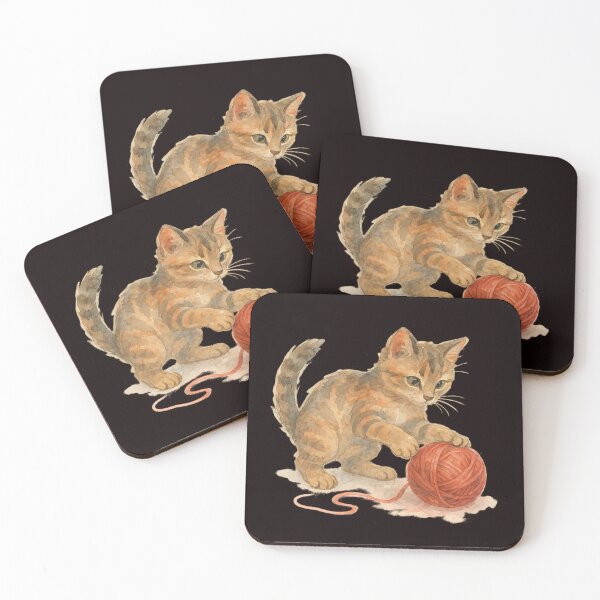 Item preview, “Bundle of Joy: Watercolor Cat at Play” designed and sold by Tadeusz1.