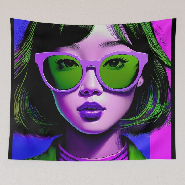 Item preview, Sunny Girl with Shades, Sunny Girl wearing Sunglasses, Sunspecs, Sunnies designed and sold by CharlottePlaceArt.