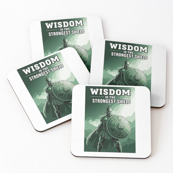 Item preview, College Poster: Wisdom is the Strongest Shield designed and sold by VarsityVibes.