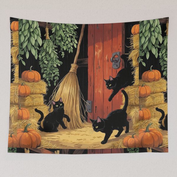Item preview, Witch’s Harvest Barn – Cottagecore Halloween Magic designed and sold by Deezyned.