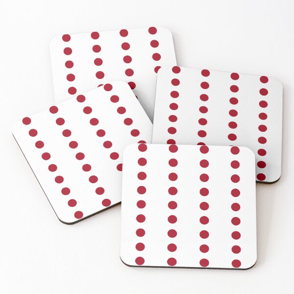Item preview, Red Line Polka Dots on White  designed and sold by POLKAIWERX.