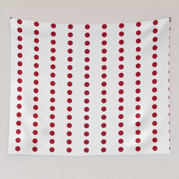 Item preview, Red Line Polka Dots on White  designed and sold by POLKAIWERX.