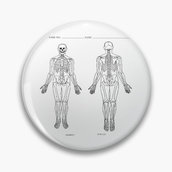 Item preview, Blank Autopsy Diagram, Skeleton, anterior and posterior designed and sold by TheRDA.