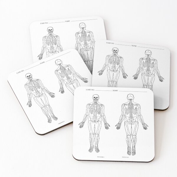 Item preview, Blank Autopsy Diagram, Skeleton, anterior and posterior designed and sold by TheRDA.