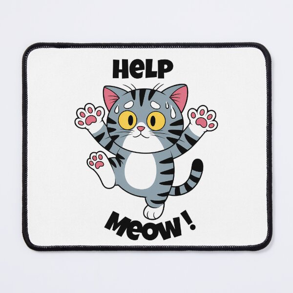 Item preview, Help Meow! – Funny Cat Cartoon Design designed and sold by WanDee2025.