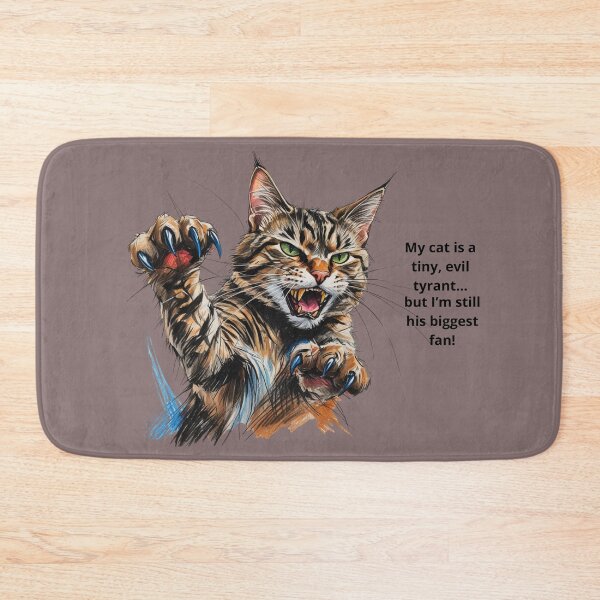 Item preview, Fluffy Feline Friends – Funny & Charming Cat Art Collection designed and sold by dotitoko.