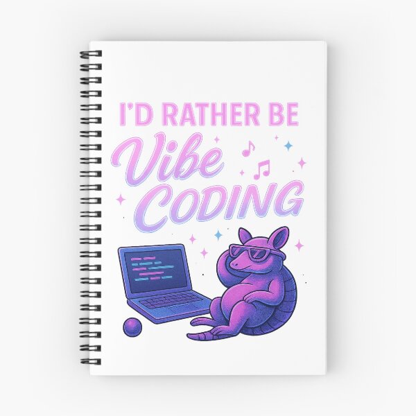 Item preview, I'd Rather Be Vibe Coding – Neon Armadillo Retro Tech Design designed and sold by AlamoArtifactory.