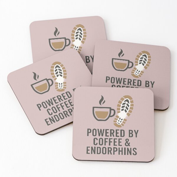Item preview, Powered by Coffee & Endorphins – Gym Motivation designed and sold by MarCinu Art.