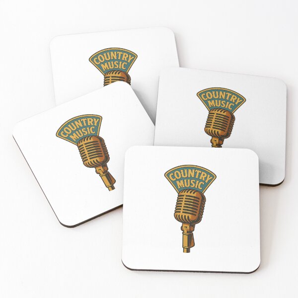 Item preview, Country Music Microphone Art – Vintage Western Singer Design designed and sold by Fleetwood1994.