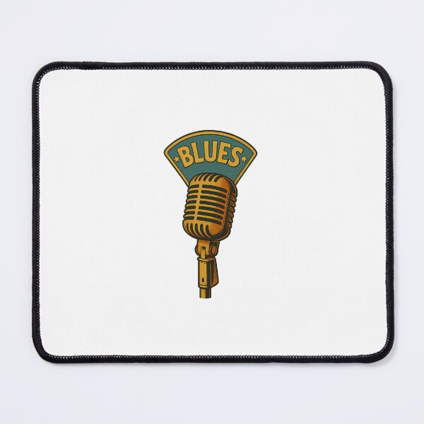 Item preview, Blues Music Microphone Design – Vintage Jazz & Soul Art designed and sold by Fleetwood1994.