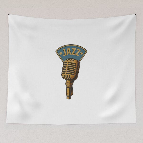 Item preview, Jazz Microphone Art – Vintage Swing & Big Band Music Design designed and sold by Fleetwood1994.