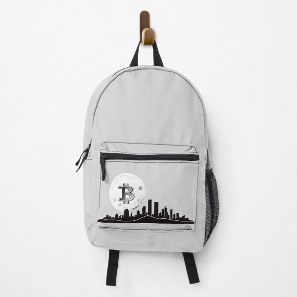 Item preview, Bitcoin Skyline | Minimalist City Skyline with Bitcoin Moon Line Art Design designed and sold by Stay Orange!.