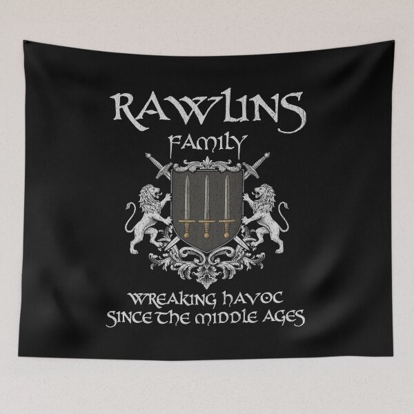Item preview, Rawlins Family Crest – Medieval Heritage Emblem for Ancestry Lovers & Vintage Style Fans designed and sold by 9X FR.