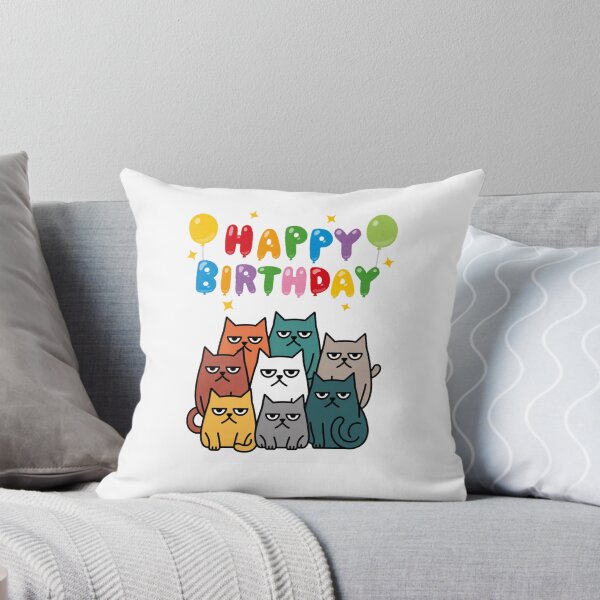 Item preview, Happy Birthday Cats – Cute Kawaii Cat Party Design designed and sold by WanDee2025.