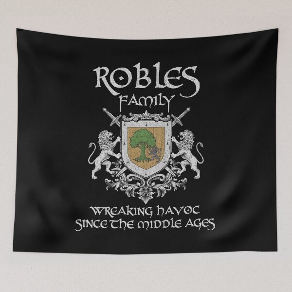 Item preview, Robles Family Crest – Medieval Heritage Emblem for Ancestry Lovers & Vintage Style Fans designed and sold by 9X FR.