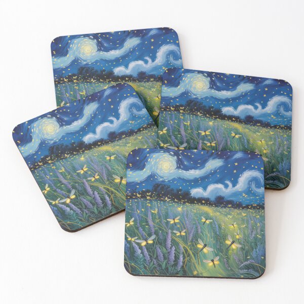 Item preview, Firefly festival,style Van Gogh. designed and sold by elegantpaterns.
