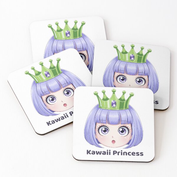 Item preview, Kawaii Princess – Cute Anime Girl with Crown designed and sold by WanDee2025.