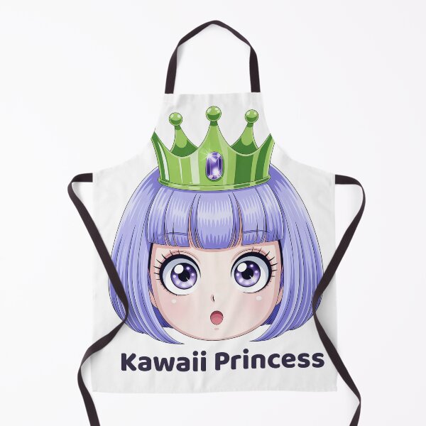 Item preview, Kawaii Princess – Cute Anime Girl with Crown designed and sold by WanDee2025.