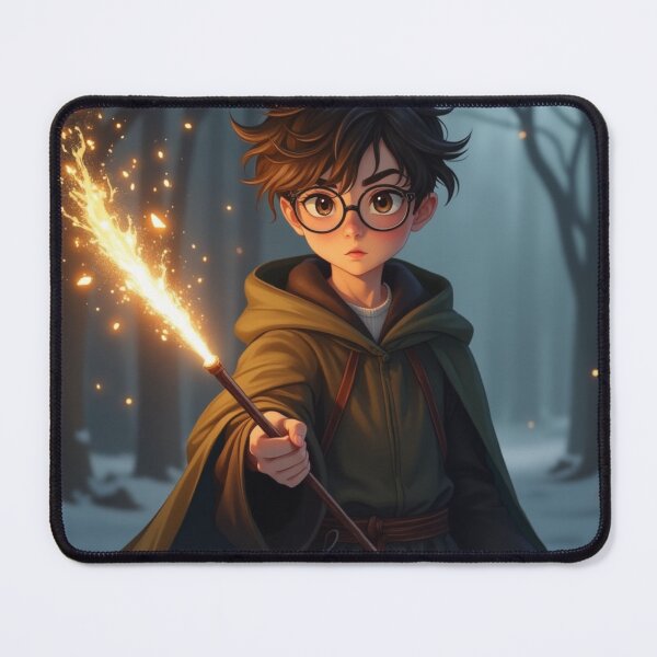 Item preview, Anime Wizard Boy with Glasses – Magical Academy Art designed and sold by DeeNewcastle.