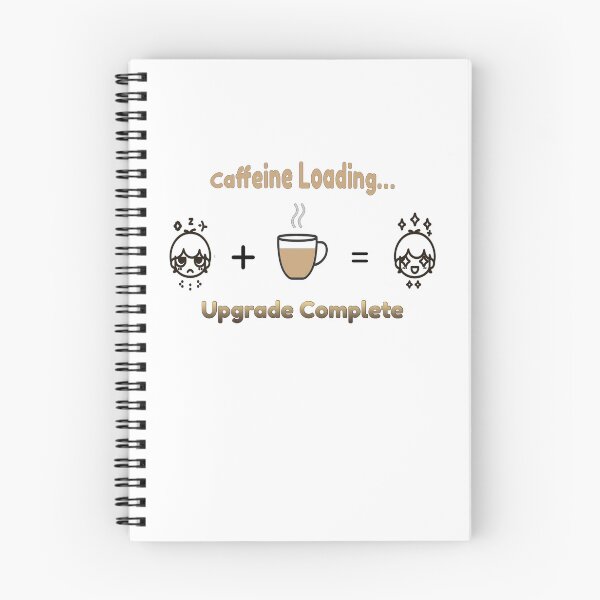 Item preview, Caffeine Loading Upgrade Complete – Funny Minimalist Coffee Quote Design designed and sold by WorkXPlay.