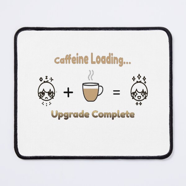 Item preview, Caffeine Loading Upgrade Complete – Funny Minimalist Coffee Quote Design designed and sold by WorkXPlay.