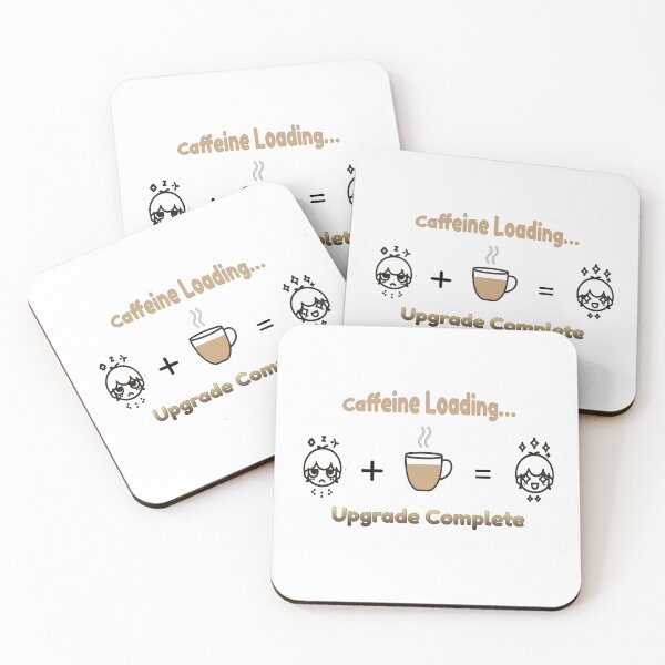 Item preview, Caffeine Loading Upgrade Complete – Funny Minimalist Coffee Quote Design designed and sold by WorkXPlay.