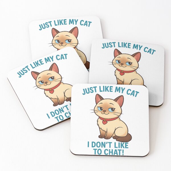 Item preview, Just Like My Cat, I Don't Like To Chat! Funny Cat Introvert Humor Design For Introverted Cat Lovers: Introverts Unite! designed and sold by AlphaBetulia.