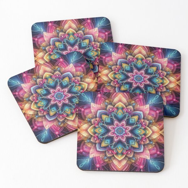 Item preview, Colorful geometric decorative mystic pattern  designed and sold by Dogandesighn.