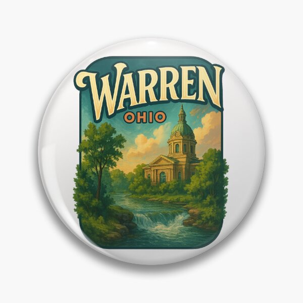 Item preview, Warren Ohio Courthouse by the River designed and sold by Places On Earth.