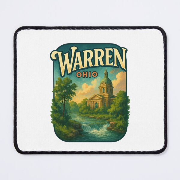 Item preview, Warren Ohio Courthouse by the River designed and sold by Places On Earth.