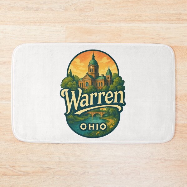 Item preview, Warren Ohio Historic Courthouse and Bridge designed and sold by Places On Earth.