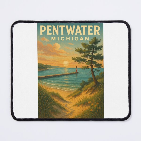 Item preview, Pentwater Michigan Lakeshore Lighthouse Sunset designed and sold by Places On Earth.