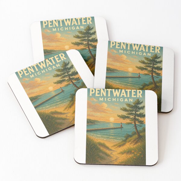 Item preview, Pentwater Michigan Lakeshore Lighthouse Sunset designed and sold by Places On Earth.